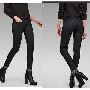 LYNN Mid Skinny Jeans GStar Raw Black Sz W23 L32